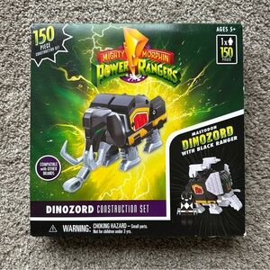 MIGHTY MORPHIN POWER RANGERS MASTADON DINOZORD CONSTRUCTION SET BLACK RANGER NEW